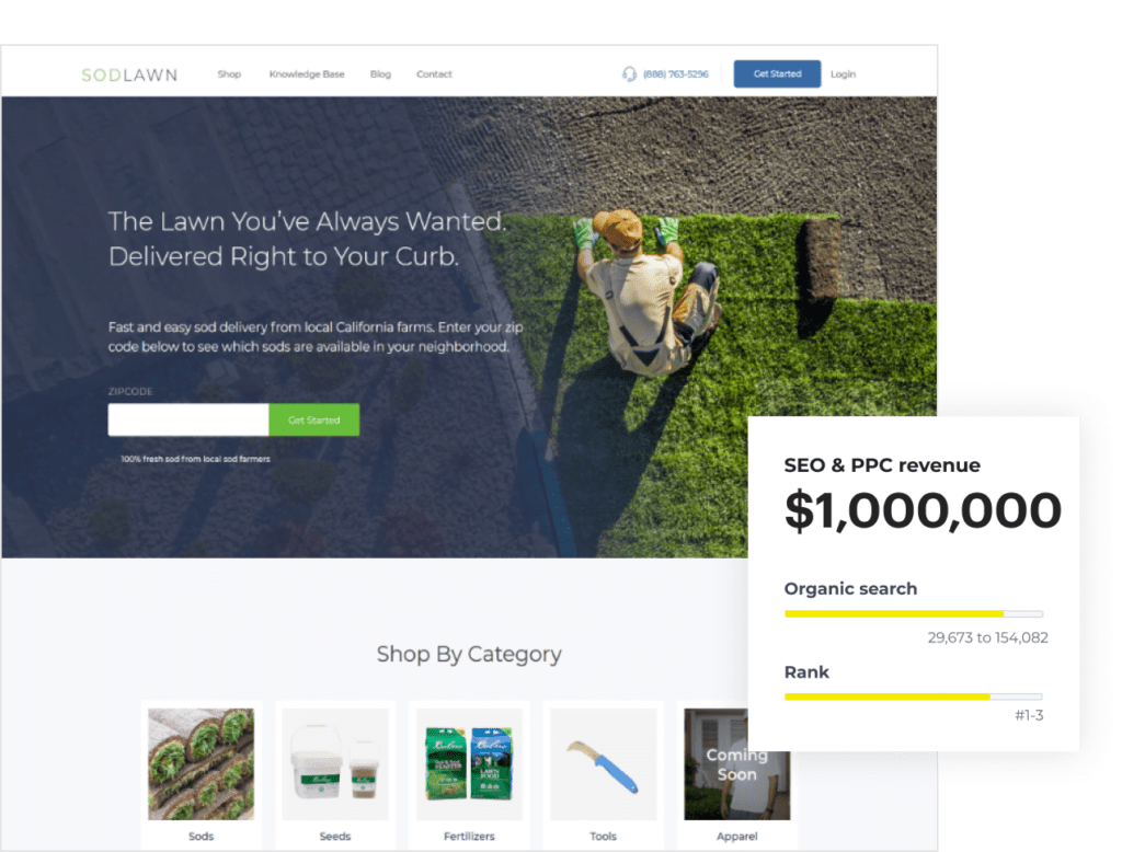 How SodLawn gets an 11.53x ROI from our SEO and PPC services